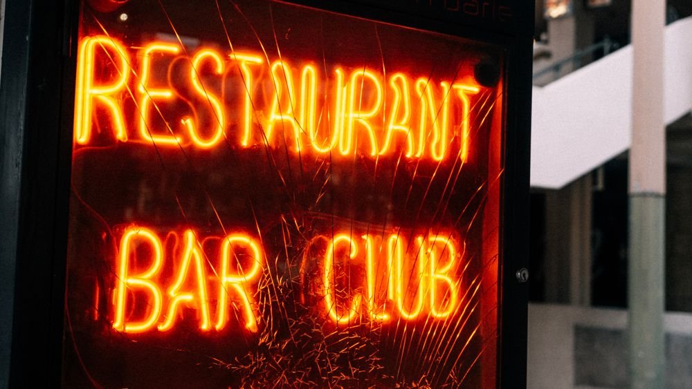 Bar and club neon sign