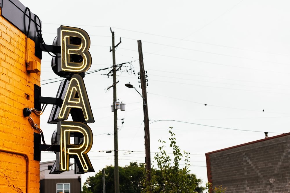 Neon bar sign detail